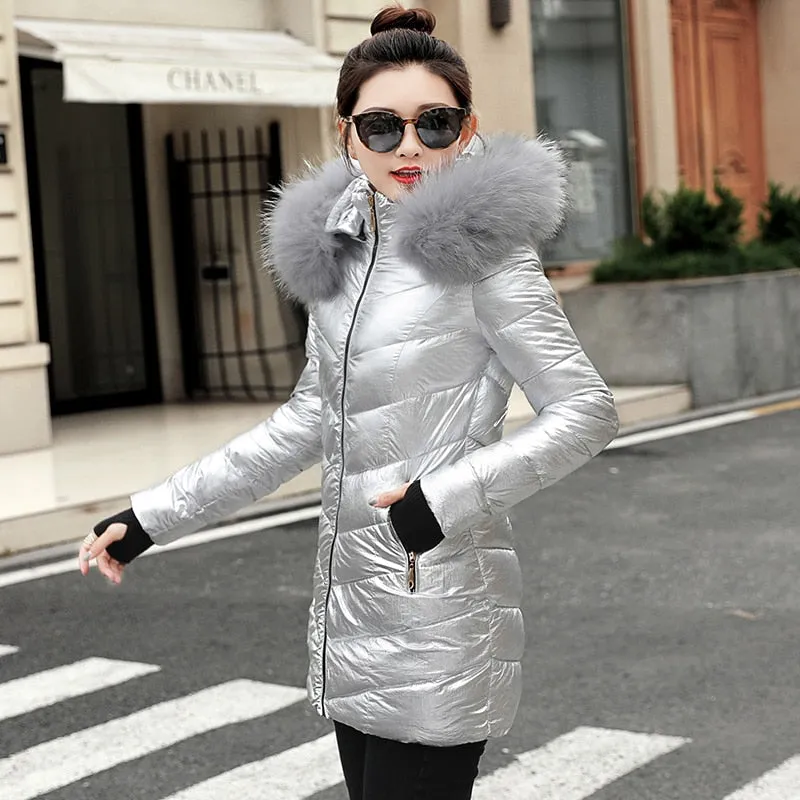 2018 Fashion Wadded jacket Female Coat Women Winter New Slim Warm Down cotton clothing Long sleeve Coat Winter Jackets