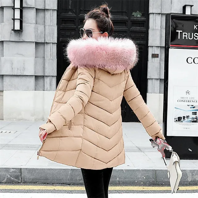 2018 Fashion Wadded jacket Female Coat Women Winter New Slim Warm Down cotton clothing Long sleeve Coat Winter Jackets