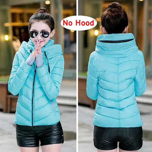 2018 new ladies fashion coat winter jacket women outerwear short wadded jacket female padded parka women's overcoat