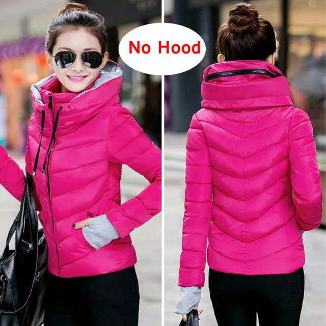 2018 new ladies fashion coat winter jacket women outerwear short wadded jacket female padded parka women's overcoat