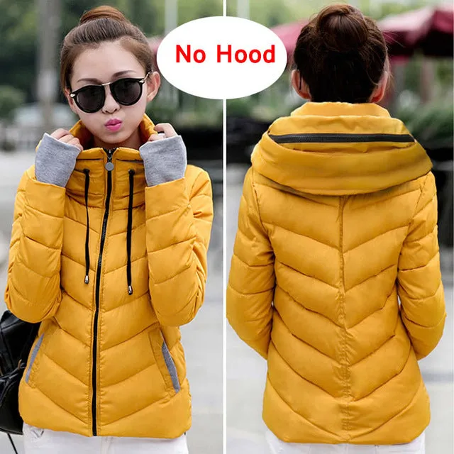 2018 new ladies fashion coat winter jacket women outerwear short wadded jacket female padded parka women's overcoat