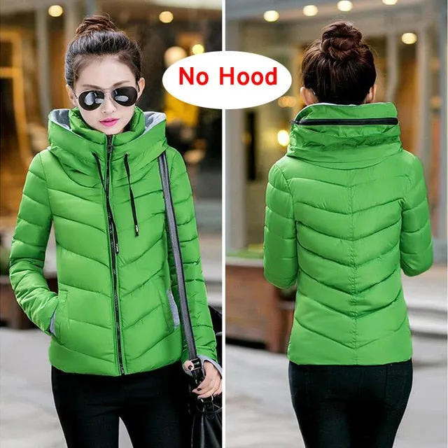 2018 new ladies fashion coat winter jacket women outerwear short wadded jacket female padded parka women's overcoat