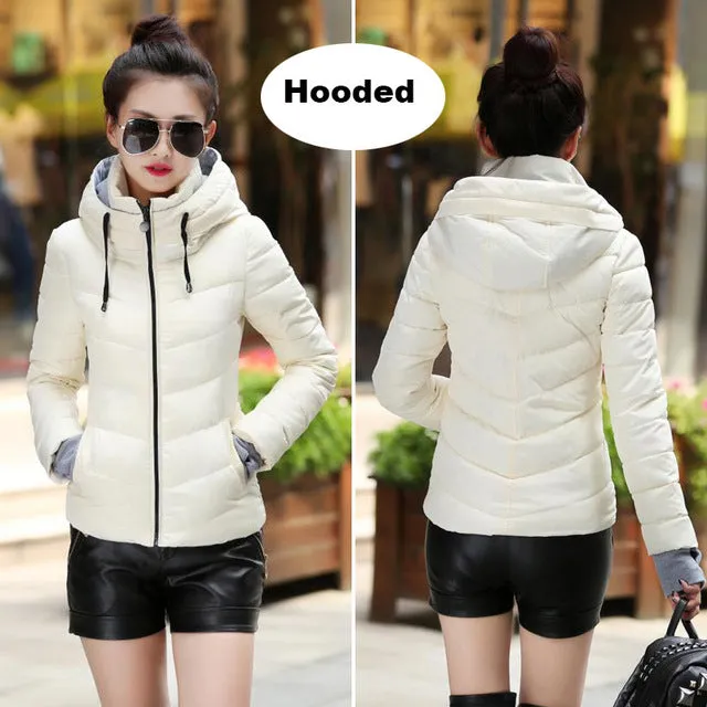 2018 new ladies fashion coat winter jacket women outerwear short wadded jacket female padded parka women's overcoat