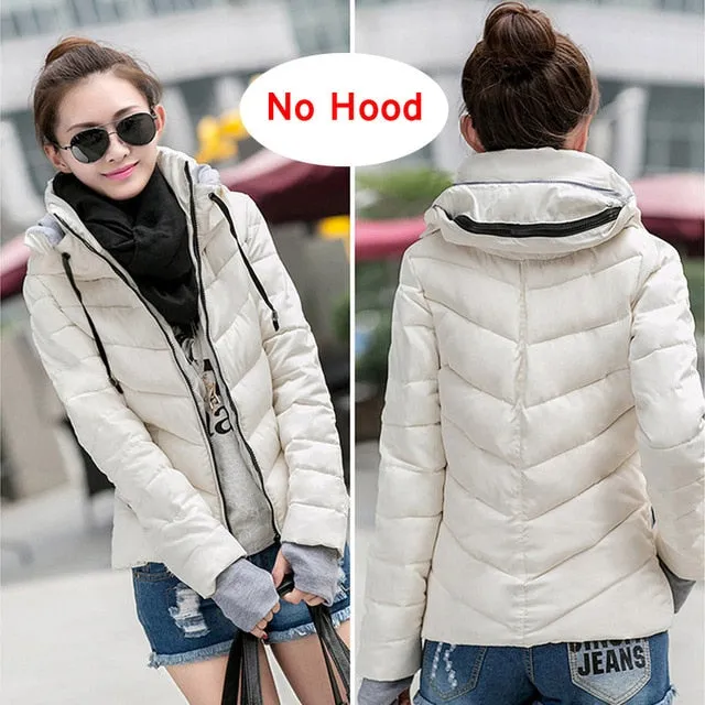 2018 new ladies fashion coat winter jacket women outerwear short wadded jacket female padded parka women's overcoat