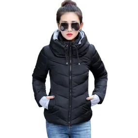 2018 new ladies fashion coat winter jacket women outerwear short wadded jacket female padded parka women's overcoat