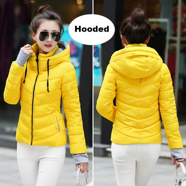 2018 new ladies fashion coat winter jacket women outerwear short wadded jacket female padded parka women's overcoat