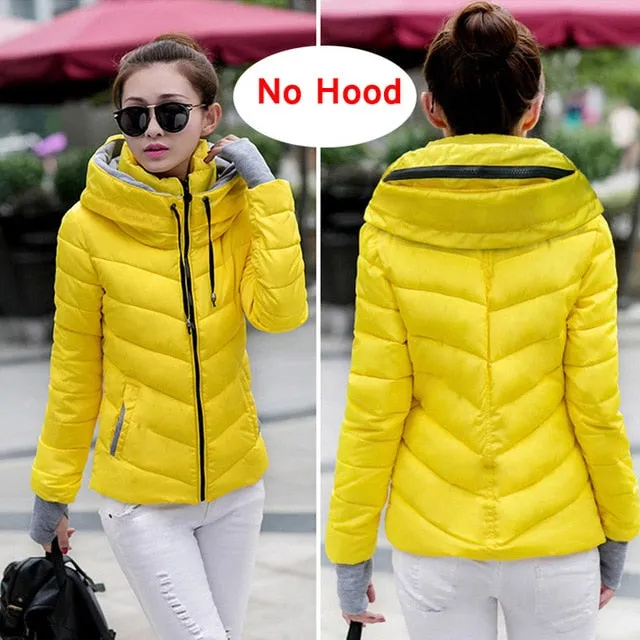 2018 new ladies fashion coat winter jacket women outerwear short wadded jacket female padded parka women's overcoat