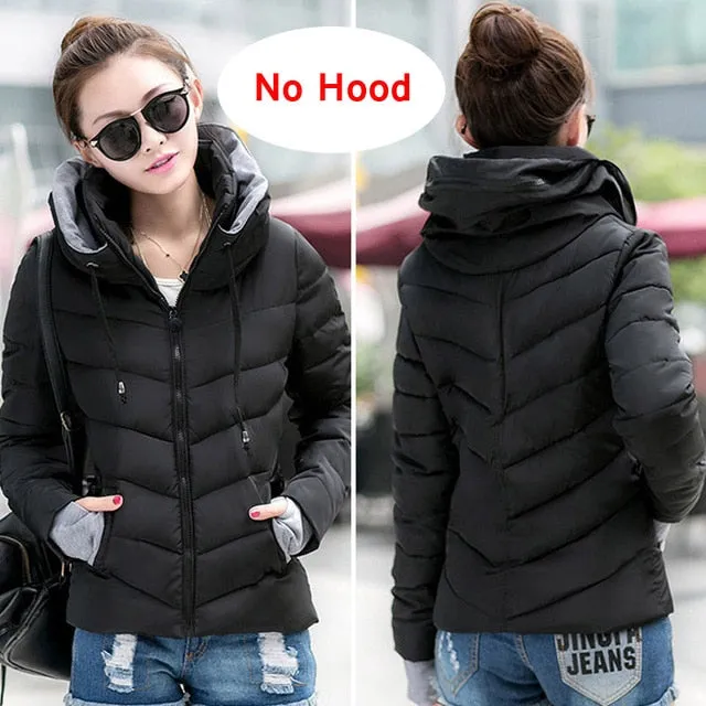 2018 new ladies fashion coat winter jacket women outerwear short wadded jacket female padded parka women's overcoat