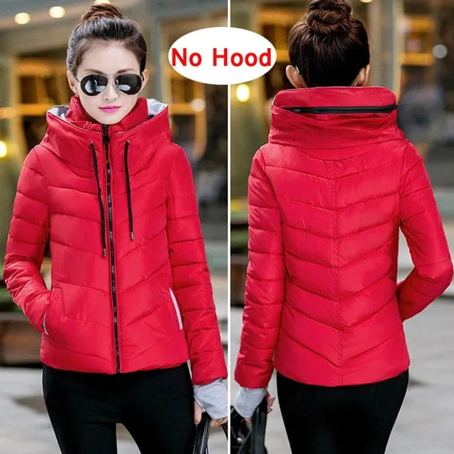 2018 new ladies fashion coat winter jacket women outerwear short wadded jacket female padded parka women's overcoat