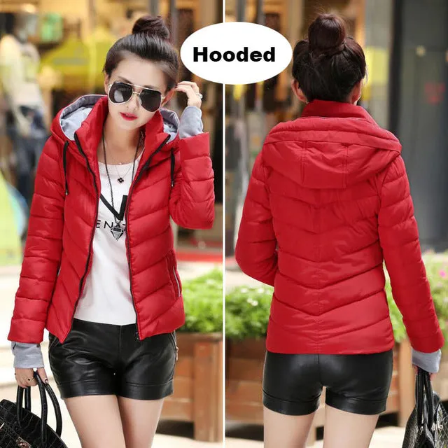 2018 new ladies fashion coat winter jacket women outerwear short wadded jacket female padded parka women's overcoat