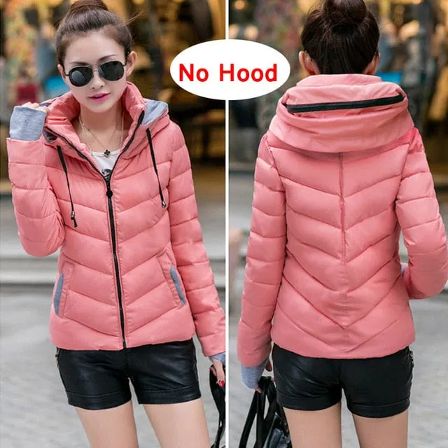 2018 new ladies fashion coat winter jacket women outerwear short wadded jacket female padded parka women's overcoat