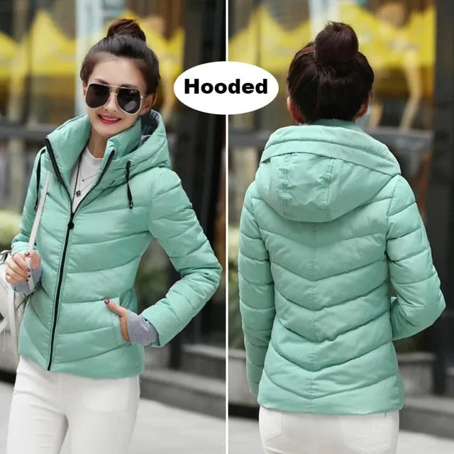 2018 new ladies fashion coat winter jacket women outerwear short wadded jacket female padded parka women's overcoat