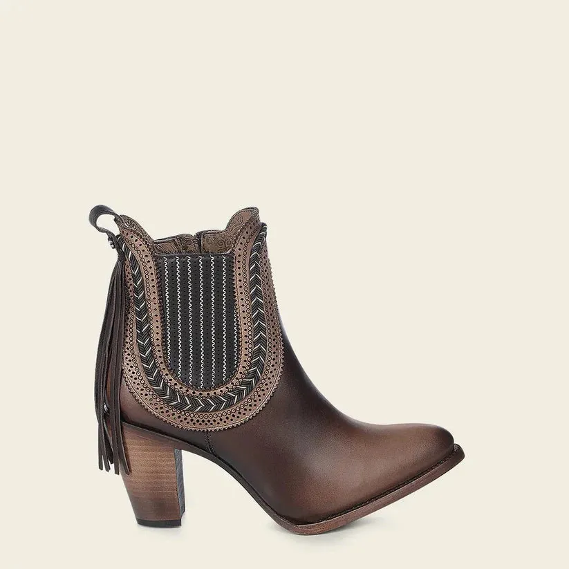 3F0KRS- Cuadra brown cowhide ankle boots for women