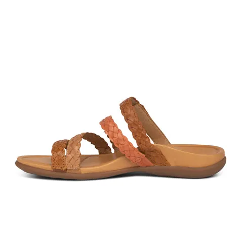 Aetrex Brielle Slide Sandal (Women) - Brown