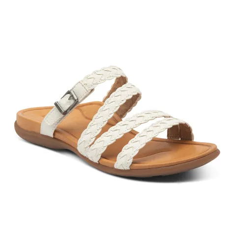 Aetrex Brielle Slide Sandal (Women) - White