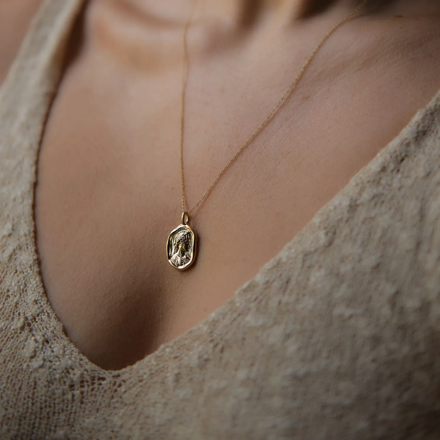 Agrippina Molten Gold Pendant