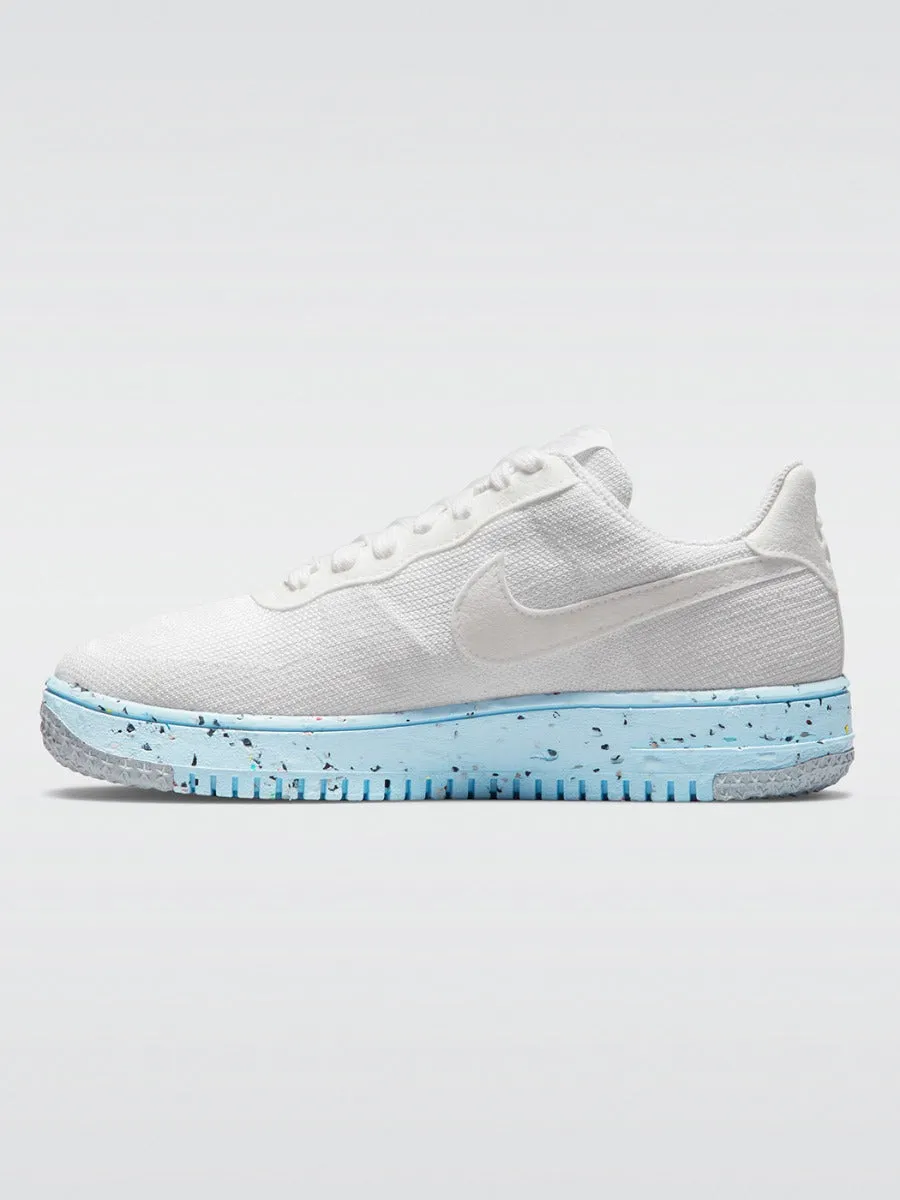 Air Force 1 Crater Flyknit Sneaker - White-White-Pure Platinum