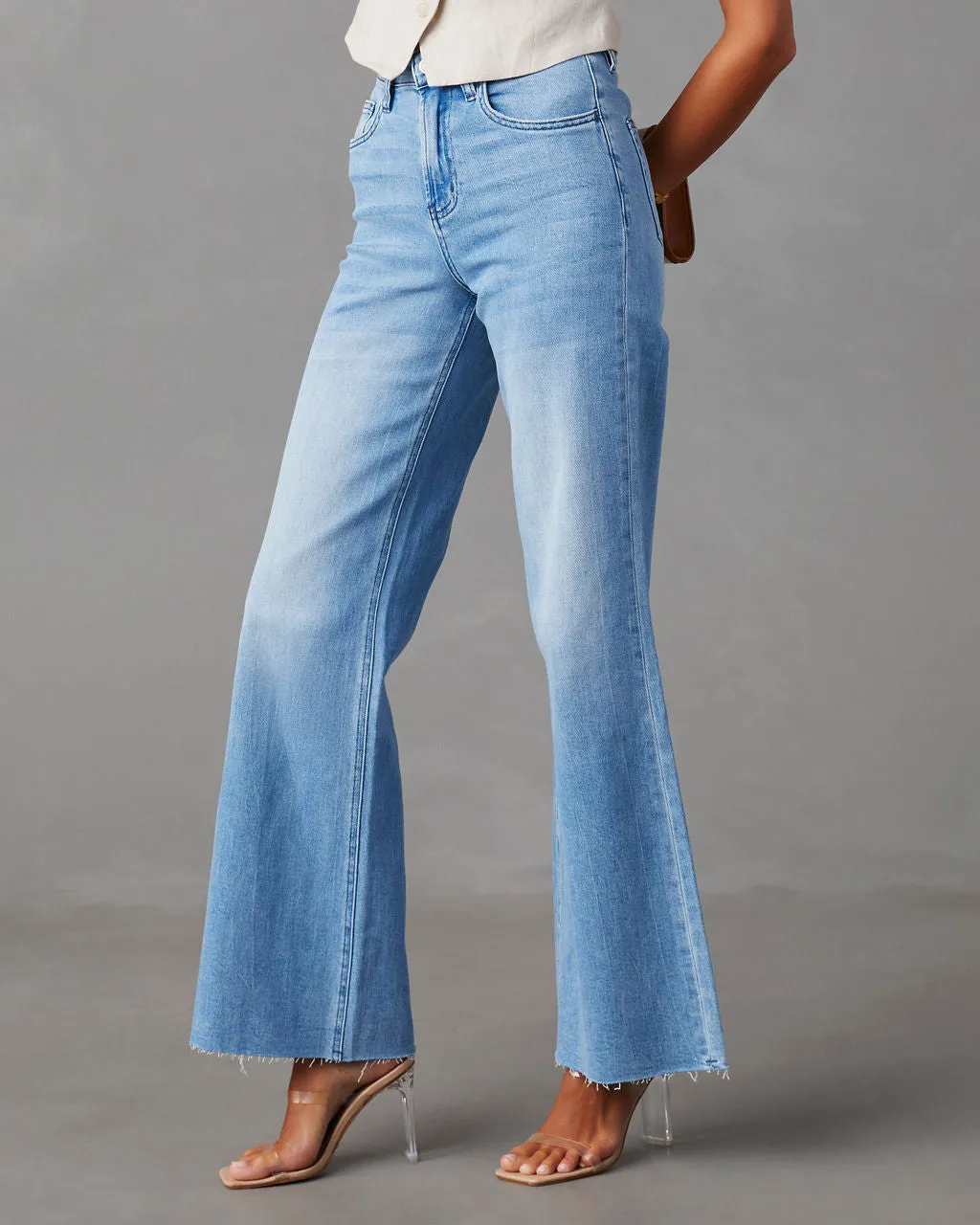 Aleesia Mid Rise Wide Leg Jeans