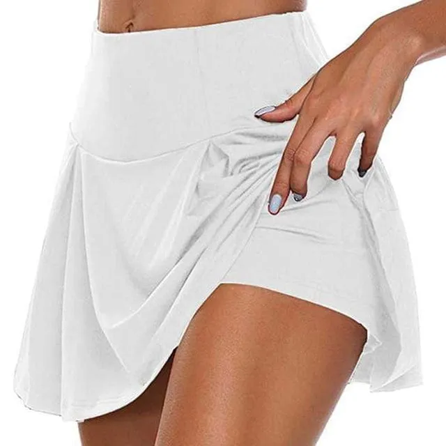 Alpha C Apparel Women Solid Color Two-Piece Bottom Shorts Solid Color