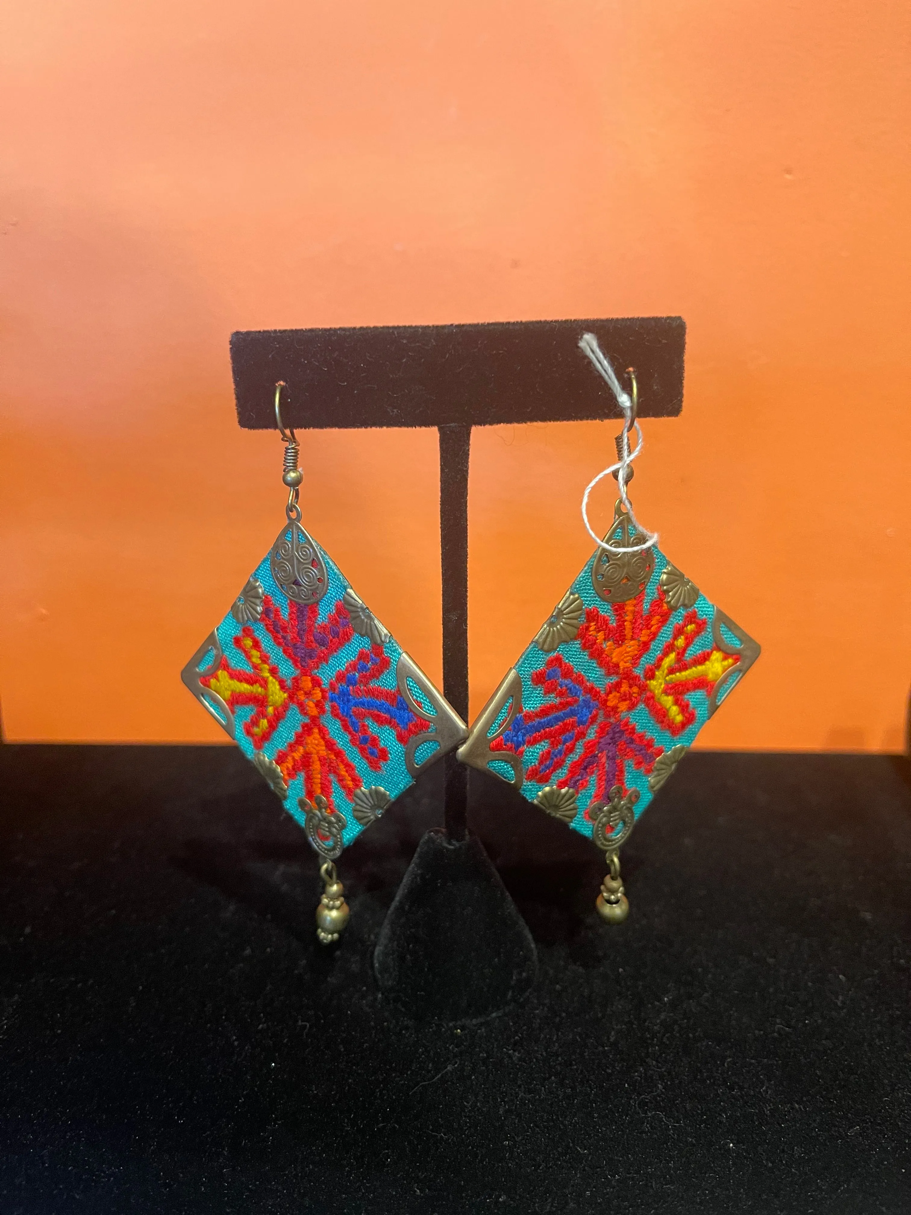 Balochi Embroidery Earrings-Multi