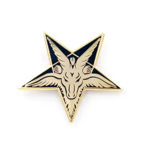 Baphomet Head – Sabbatic Goat Pentagram Occult Enamel Pin