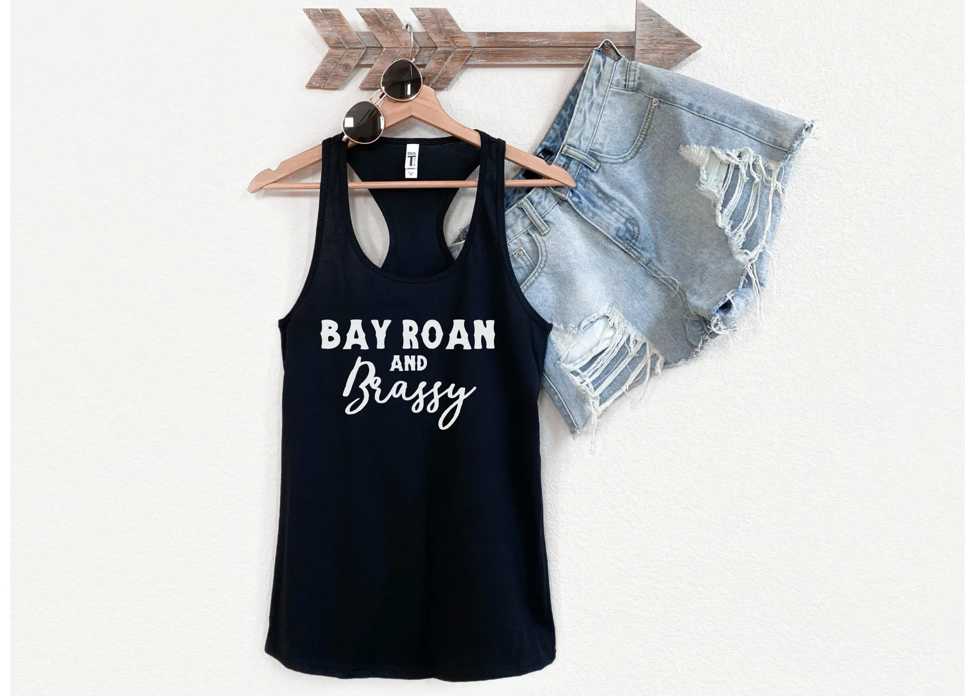 Bay Roan & Brassy  Racerback Tank