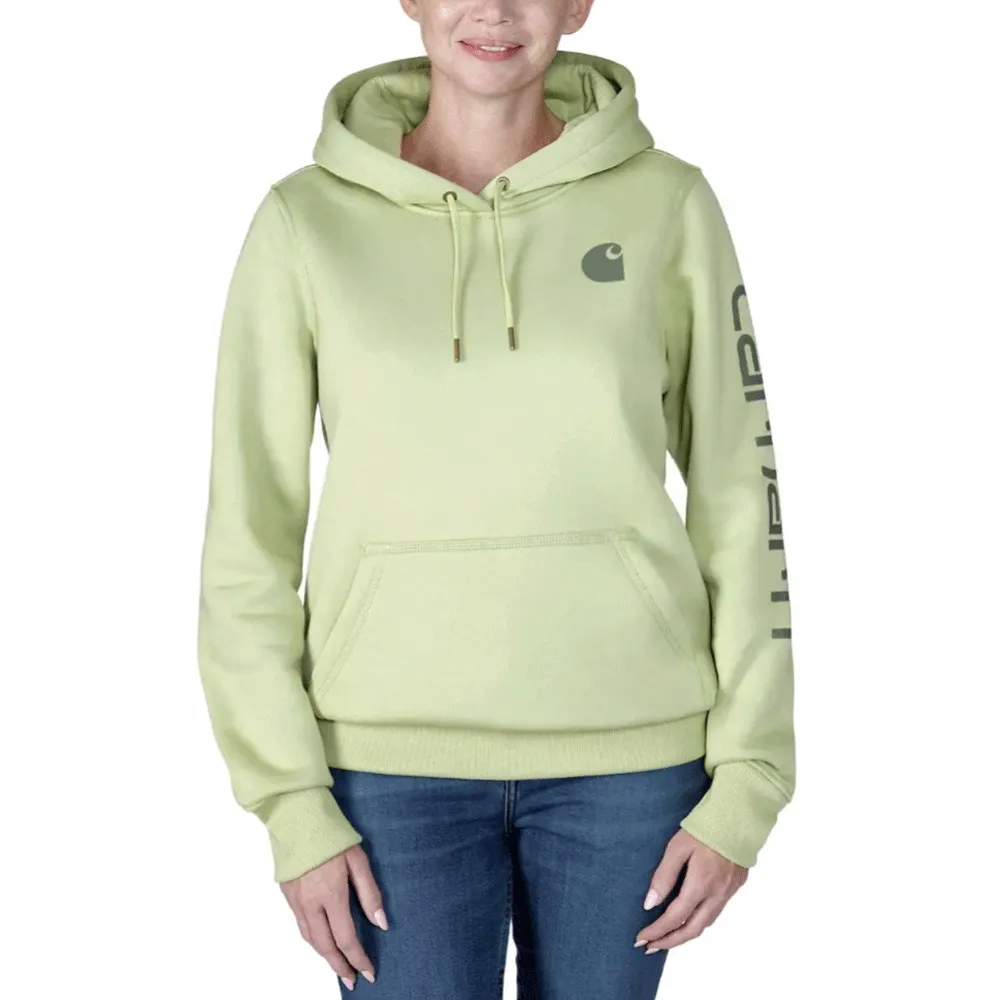 Carhartt 102791 Womens Clarksburg Relaxed Fit Midweight Logo Sleeve Sweatshirt