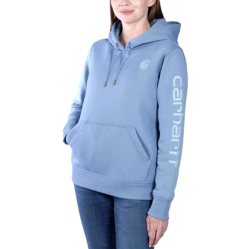 Carhartt 102791 Womens Clarksburg Relaxed Fit Midweight Logo Sleeve Sweatshirt