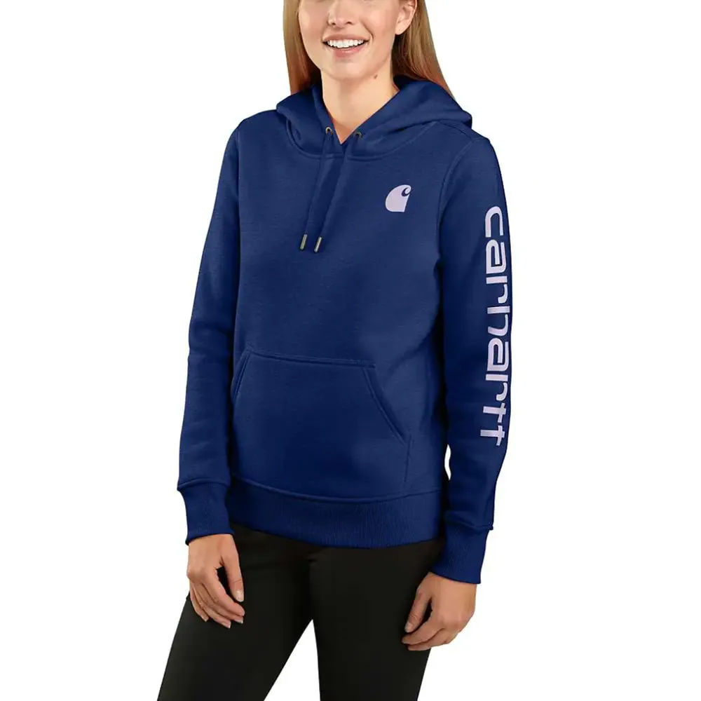 Carhartt 102791 Womens Clarksburg Relaxed Fit Midweight Logo Sleeve Sweatshirt