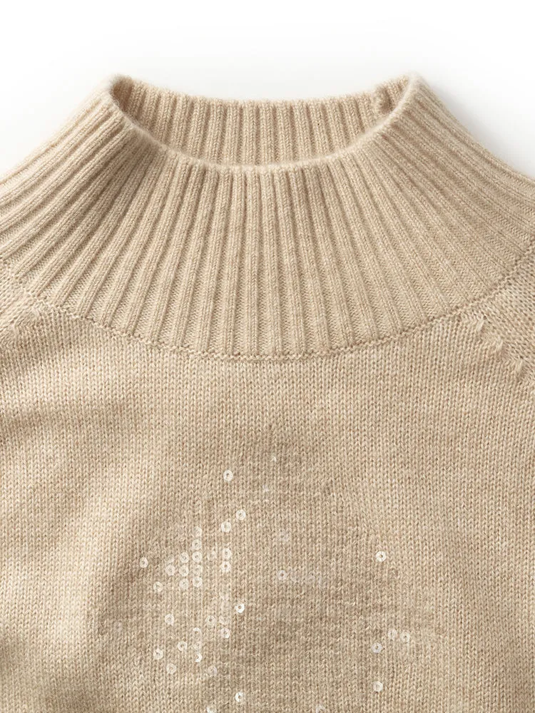 Cashmere Sequins Women Sweater