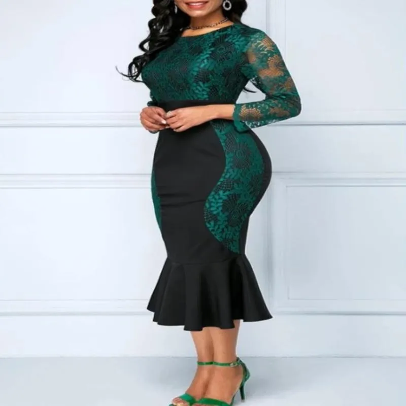 Casual Plus Size Slim Office Bodycon Dress