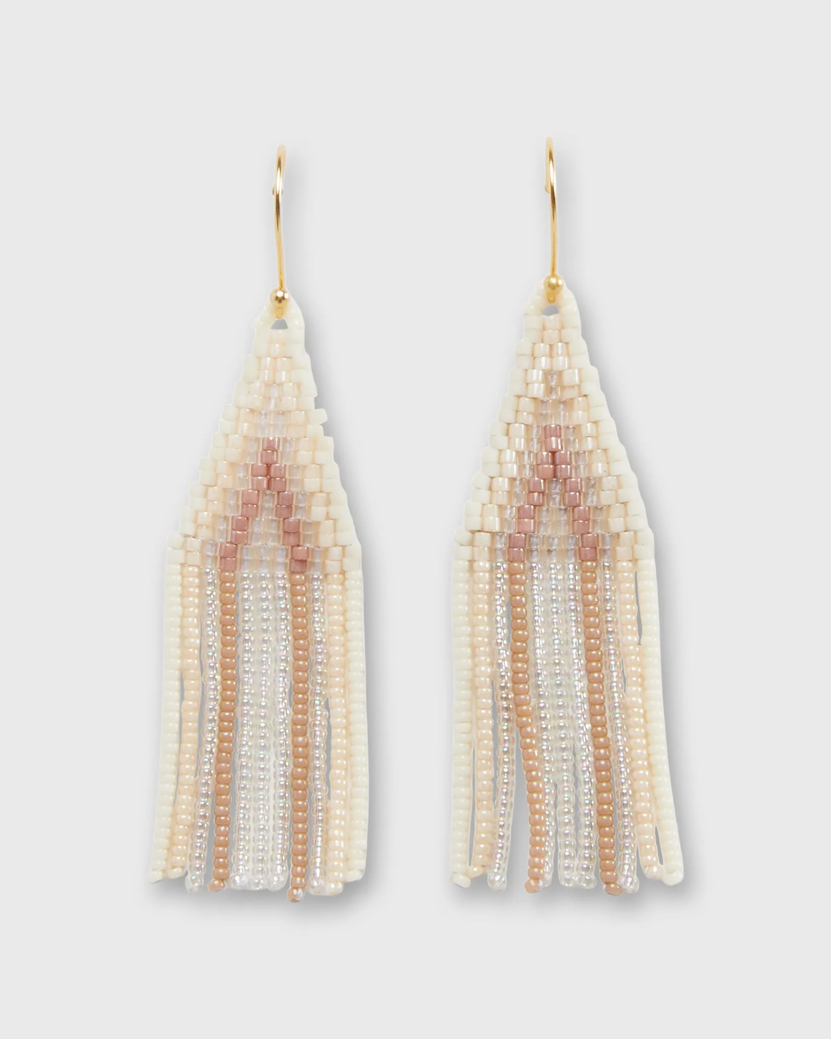 Chevron Earrings in Cream