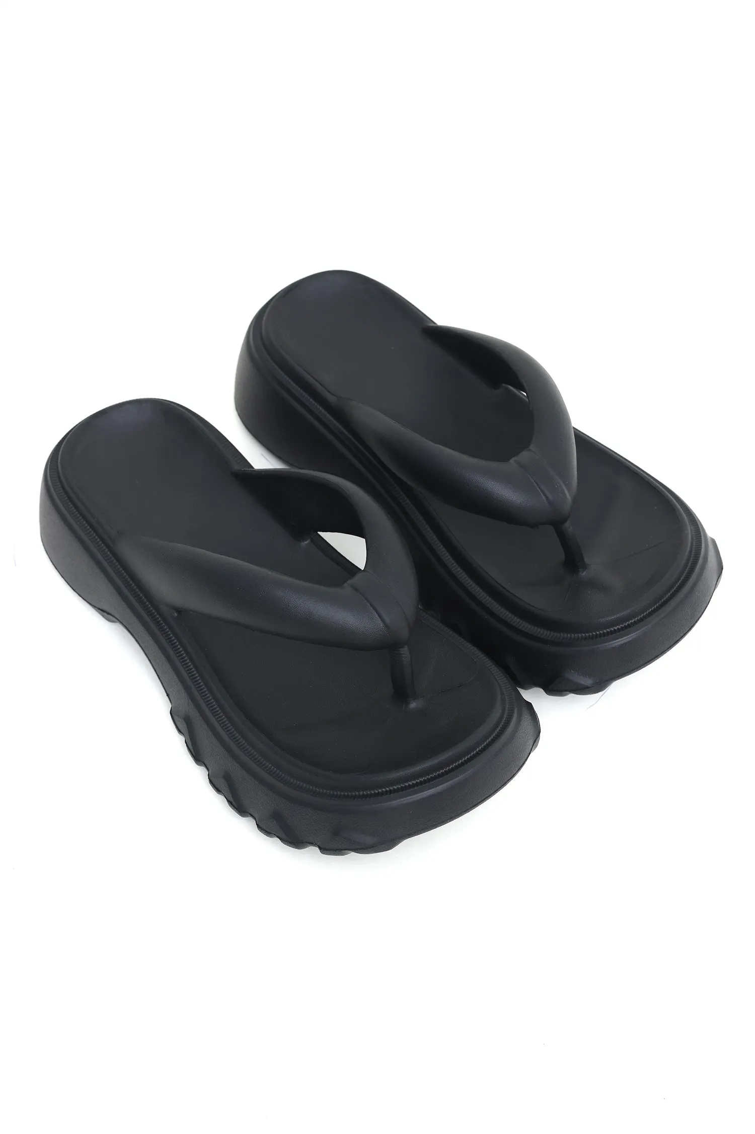 CHIC WOMEN SLIDES-BLACK