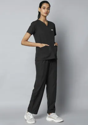 Classic Women's 10 Pocket (Black) Scrub