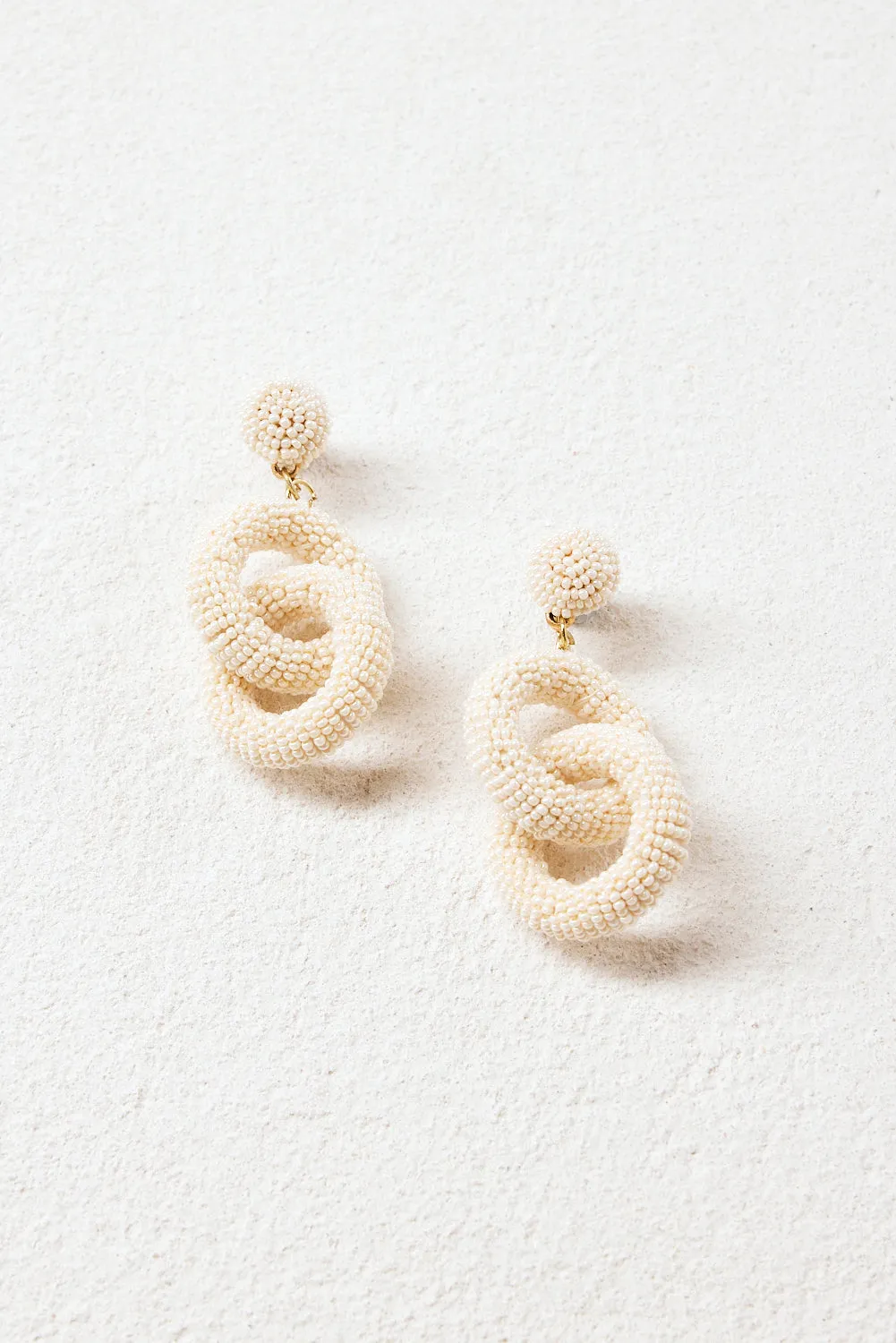 Danica Earrings in Cream