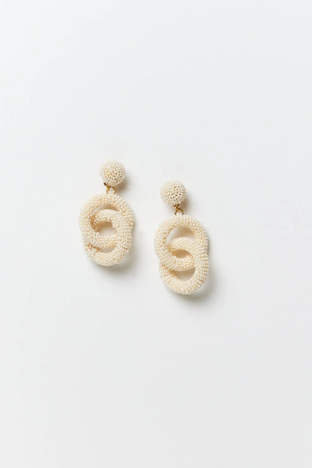 Danica Earrings in Cream