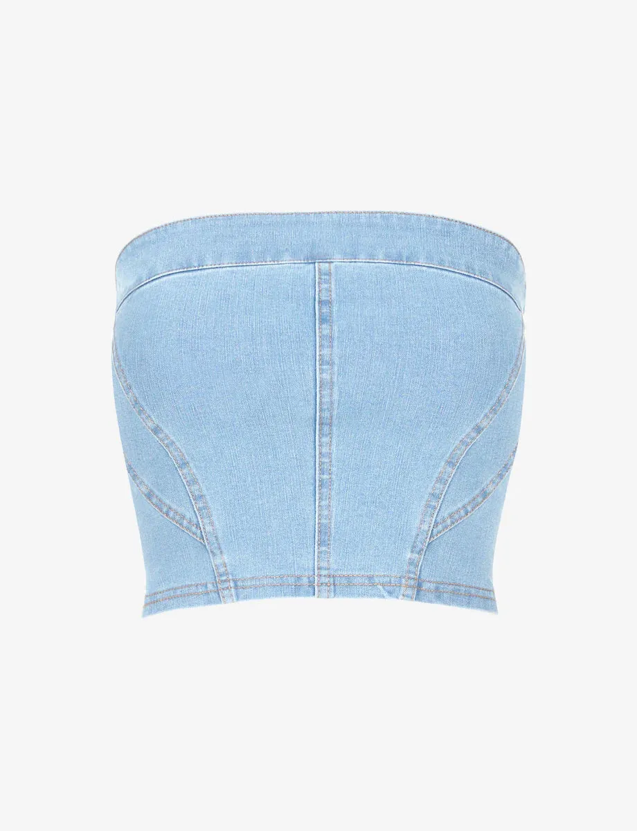 Do It All Denim Tube Top