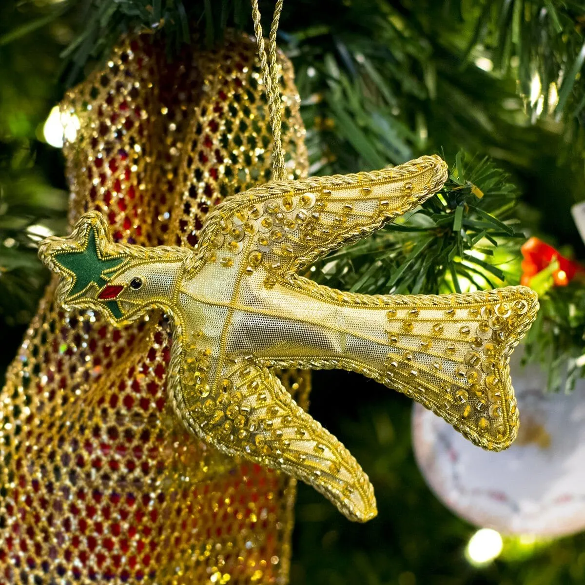 Embroidered Dove of Peace Ornament