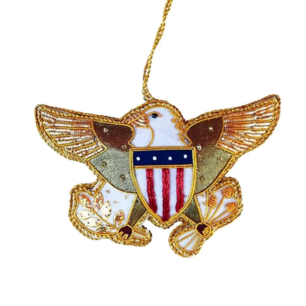 Embroidered Eagle Ornament