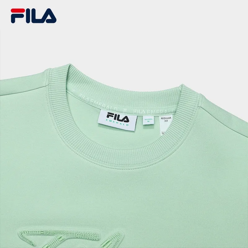 FILA CORE WHITE LINE EMERALD Women Pullover Sweater in Light Green