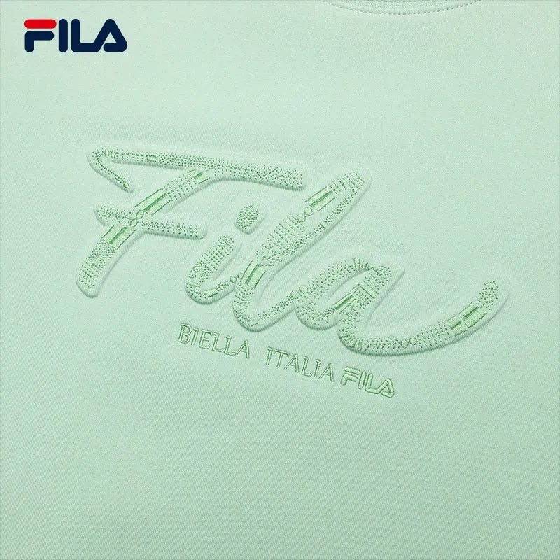 FILA CORE WHITE LINE EMERALD Women Pullover Sweater in Light Green