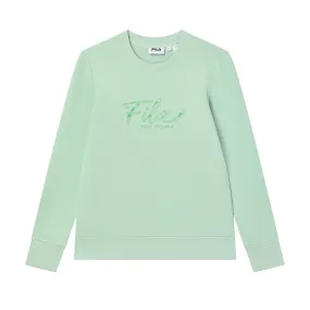 FILA CORE WHITE LINE EMERALD Women Pullover Sweater in Light Green