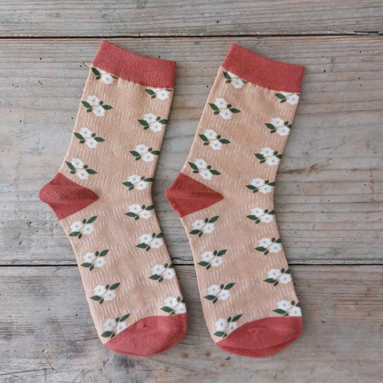 Floral Cotton Socks