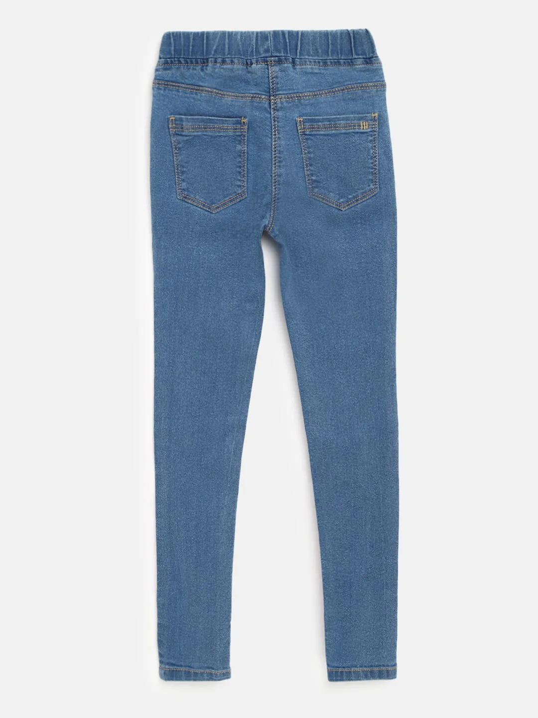 Girls Blue Denim Jeggings