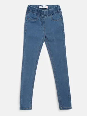 Girls Blue Denim Jeggings