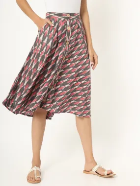 Ikat Flare Skirt