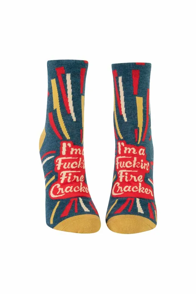 I'm A Fucking Firecracker Womens Ankle Socks