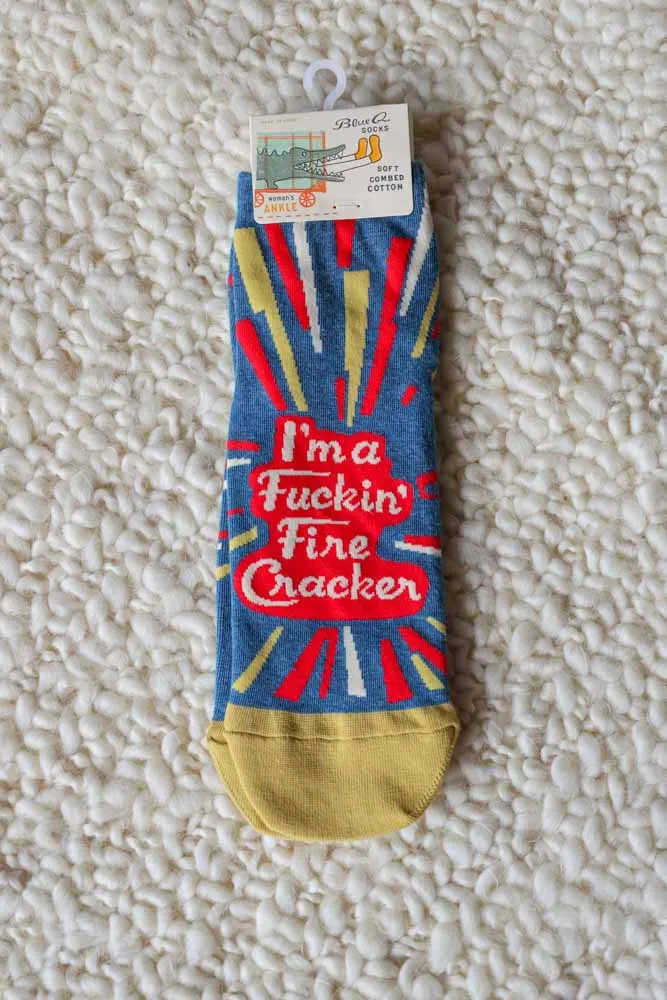 I'm A Fucking Firecracker Womens Ankle Socks