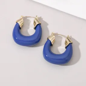 Just Lil Things  Blue Hoop Earrings jlt11285