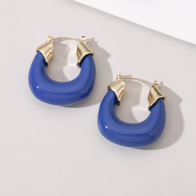 Just Lil Things  Blue Hoop Earrings jlt11285